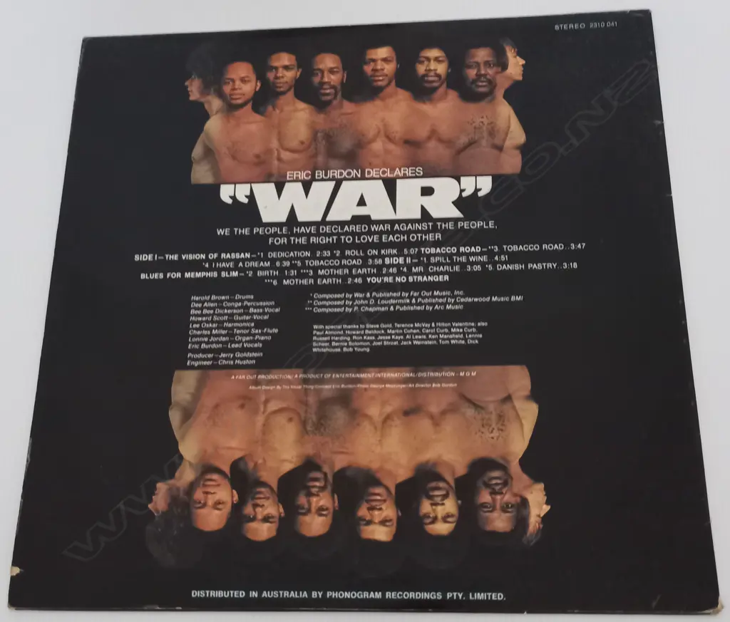 Eric Burdon & War, Eric Burdon Declares "War" Image 1++